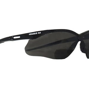 2.0 Black Frame Smoke Lens Anti-Scratch Nylon Wrap Around Magnifying Safety Glasses